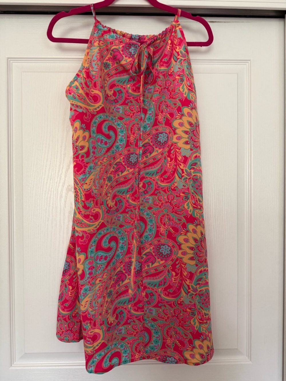 Women’s Pink Paisley Swim Coverup Dress - Picture 3 of 7